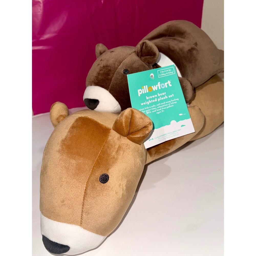 Pillowfort Weighted Bear Plush Set Mommy & Baby